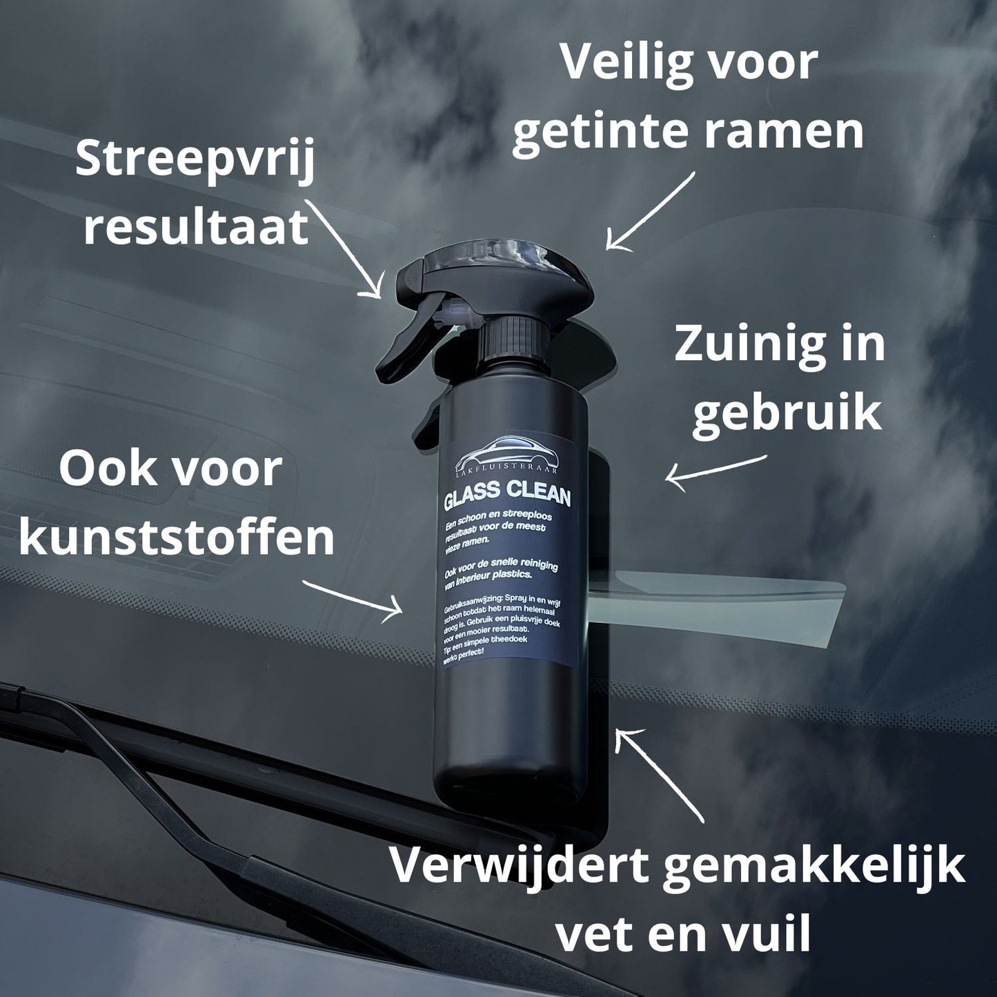 GLASS CLEAN - Maakt streeploos schoon